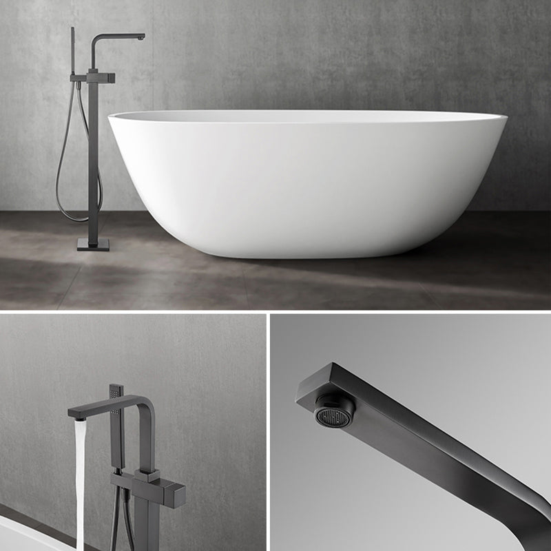 Modern Freestanding Tub Filler Trim Copper Freestanding Tub Fillers Clearhalo 'Bathroom Remodel & Bathroom Fixtures' 'Bathtub Faucets' 'bathtub_faucets' 'Home Improvement' 'home_improvement' 'home_improvement_bathtub_faucets' 6353431