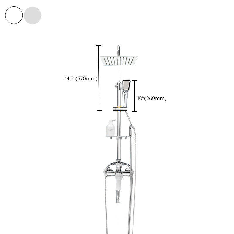 Modern Shower System Handheld Shower Head Slide Bar Wall Mounted Shower Set Clearhalo 'Bathroom Remodel & Bathroom Fixtures' 'Home Improvement' 'home_improvement' 'home_improvement_shower_faucets' 'Shower Faucets & Systems' 'shower_faucets' 'Showers & Bathtubs Plumbing' 'Showers & Bathtubs' 6353581