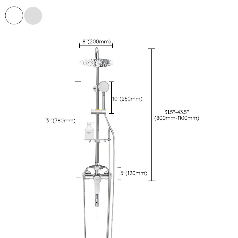 Modern Shower System Handheld Shower Head Slide Bar Wall Mounted Shower Set Clearhalo 'Bathroom Remodel & Bathroom Fixtures' 'Home Improvement' 'home_improvement' 'home_improvement_shower_faucets' 'Shower Faucets & Systems' 'shower_faucets' 'Showers & Bathtubs Plumbing' 'Showers & Bathtubs' 6353582