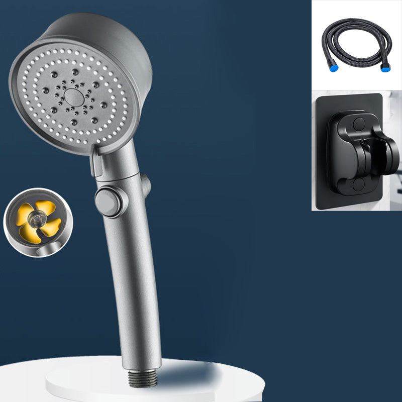 Plastic Handheld Shower Head Bathroom Adjustable Spray Pattern Shower Head Grey Shower Heads & Hose & Wall pedestal Clearhalo 'Bathroom Remodel & Bathroom Fixtures' 'Home Improvement' 'home_improvement' 'home_improvement_shower_heads' 'Shower Heads' 'shower_heads' 'Showers & Bathtubs Plumbing' 'Showers & Bathtubs' 6353605