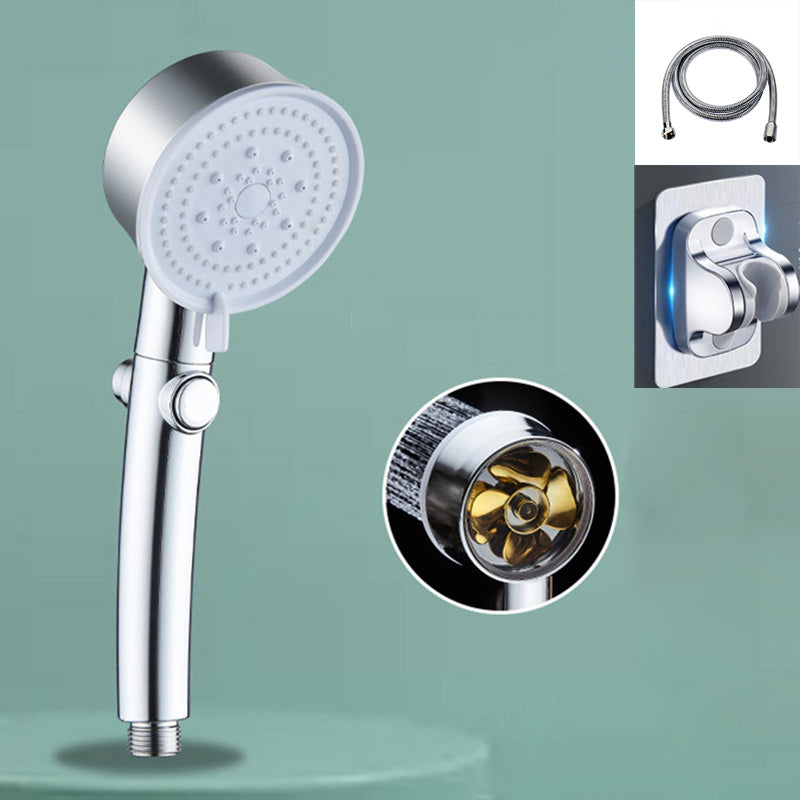 Plastic Handheld Shower Head Bathroom Adjustable Spray Pattern Shower Head Silver Shower Heads & Hose & Wall pedestal Clearhalo 'Bathroom Remodel & Bathroom Fixtures' 'Home Improvement' 'home_improvement' 'home_improvement_shower_heads' 'Shower Heads' 'shower_heads' 'Showers & Bathtubs Plumbing' 'Showers & Bathtubs' 6353611