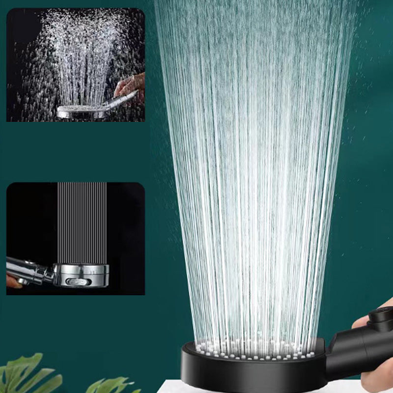 Round Handheld Shower Head Plastic Adjustable Spray Pattern Spray Head for Home Clearhalo 'Bathroom Remodel & Bathroom Fixtures' 'Home Improvement' 'home_improvement' 'home_improvement_shower_heads' 'Shower Heads' 'shower_heads' 'Showers & Bathtubs Plumbing' 'Showers & Bathtubs' 6353655