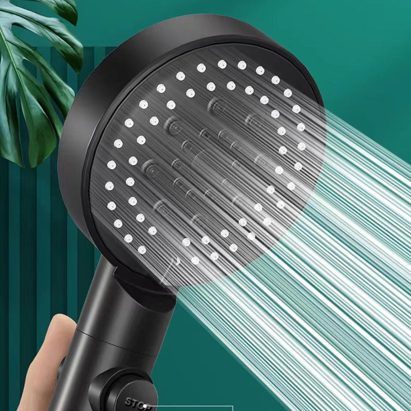 Round Handheld Shower Head Plastic Adjustable Spray Pattern Spray Head for Home Clearhalo 'Bathroom Remodel & Bathroom Fixtures' 'Home Improvement' 'home_improvement' 'home_improvement_shower_heads' 'Shower Heads' 'shower_heads' 'Showers & Bathtubs Plumbing' 'Showers & Bathtubs' 6353666