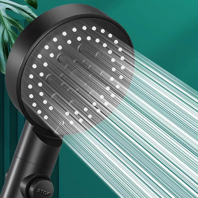 Round Handheld Shower Head Plastic Adjustable Spray Pattern Spray Head for Home Clearhalo 'Bathroom Remodel & Bathroom Fixtures' 'Home Improvement' 'home_improvement' 'home_improvement_shower_heads' 'Shower Heads' 'shower_heads' 'Showers & Bathtubs Plumbing' 'Showers & Bathtubs' 6353667