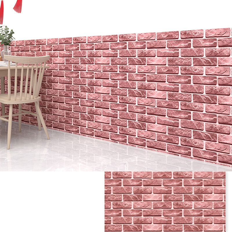 Industrial 3D Wainscoting 11.81"W X 23.62"H Peel and Stick Wainscoting Red Clearhalo 'Flooring 'Home Improvement' 'home_improvement' 'home_improvement_wall_paneling' 'Wall Paneling' 'wall_paneling' 'Walls & Ceilings' Walls and Ceiling' 6355076