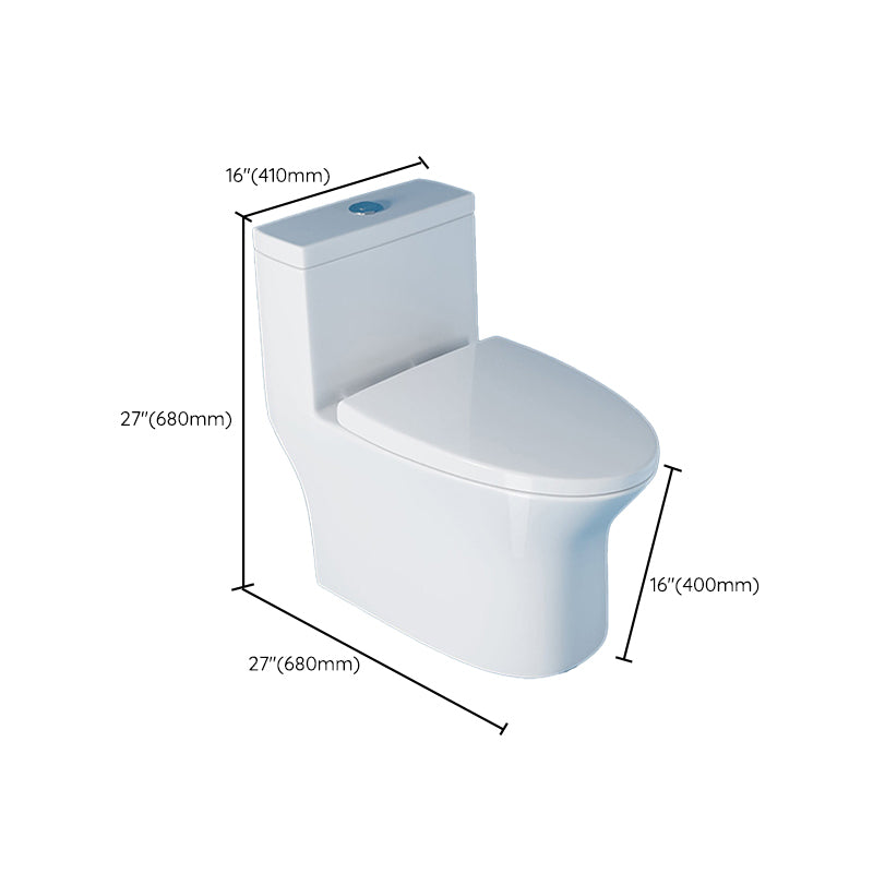 Contemporary One Piece Flush Toilet Floor Mounted Golden Urine Toilet for  Washroom - Clearhalo