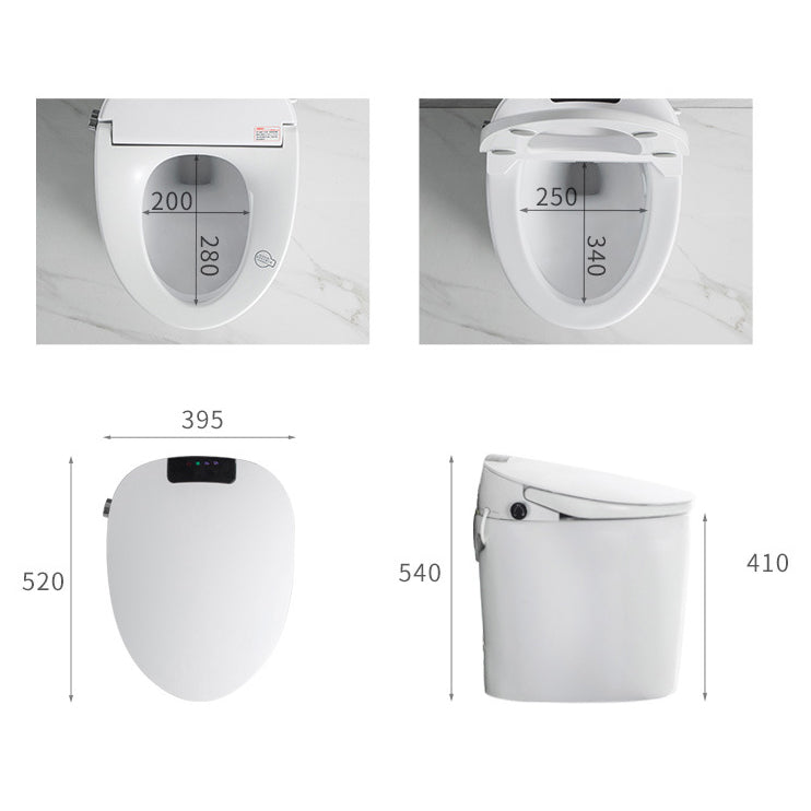 Modern Floor Mount Toilet Bowl Siphon Ceramic Toilet with Seat for Bathroom Clearhalo 'Bathroom Remodel & Bathroom Fixtures' 'Home Improvement' 'home_improvement' 'home_improvement_toilets' 'Toilets & Bidets' 'Toilets' 6356061