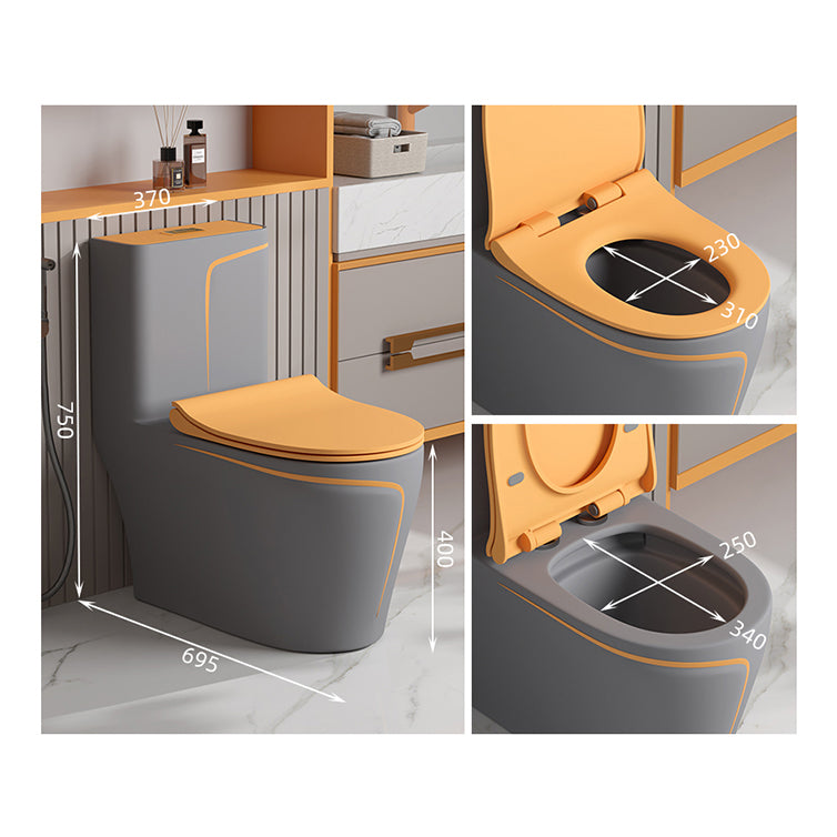 Traditional Floor Mount Toilet Bowl One-Piece Toilet with Slow Close Seat Clearhalo 'Bathroom Remodel & Bathroom Fixtures' 'Home Improvement' 'home_improvement' 'home_improvement_toilets' 'Toilets & Bidets' 'Toilets' 6356101
