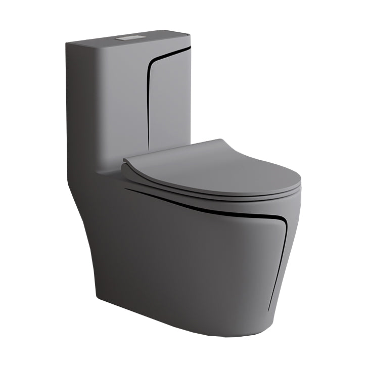 Traditional Floor Mount Toilet Bowl One-Piece Toilet with Slow Close Seat Clearhalo 'Bathroom Remodel & Bathroom Fixtures' 'Home Improvement' 'home_improvement' 'home_improvement_toilets' 'Toilets & Bidets' 'Toilets' 6356104