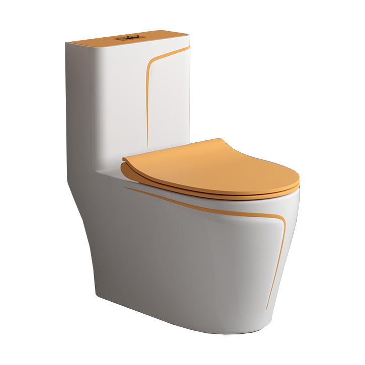 Traditional Floor Mount Toilet Bowl One-Piece Toilet with Slow Close Seat Clearhalo 'Bathroom Remodel & Bathroom Fixtures' 'Home Improvement' 'home_improvement' 'home_improvement_toilets' 'Toilets & Bidets' 'Toilets' 6356106