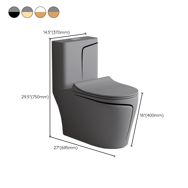 Traditional Floor Mount Toilet Bowl One-Piece Toilet with Slow Close Seat Clearhalo 'Bathroom Remodel & Bathroom Fixtures' 'Home Improvement' 'home_improvement' 'home_improvement_toilets' 'Toilets & Bidets' 'Toilets' 6356110