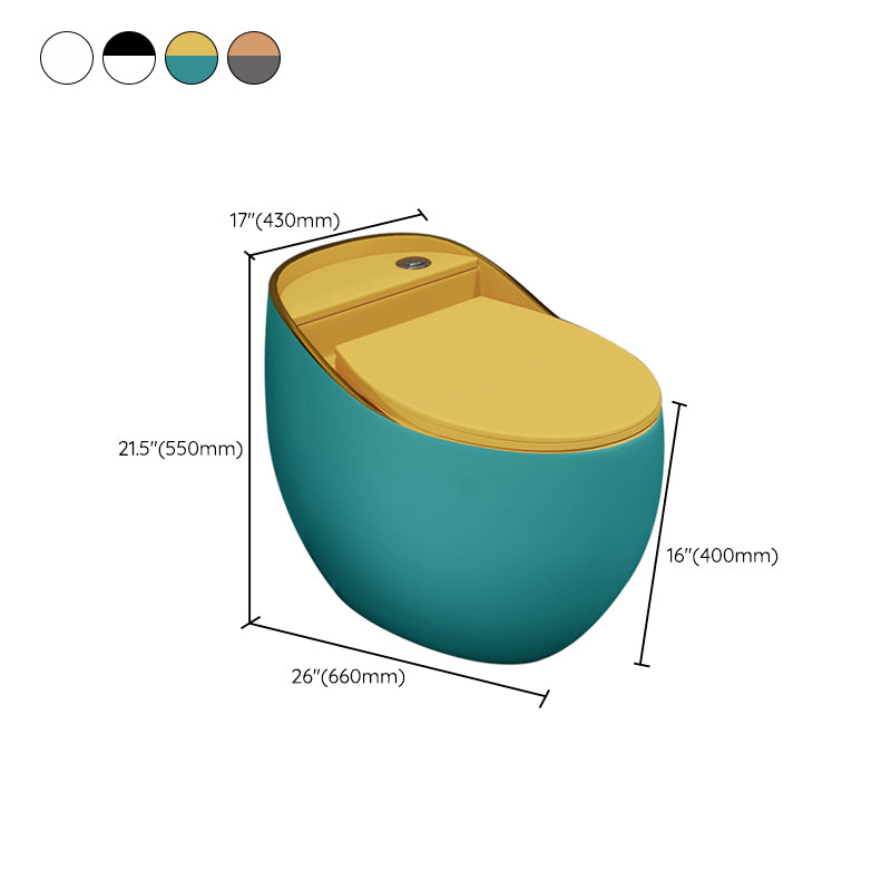 Siphon Jet Porcelain Toilet One Piece Toilet Floor Mounted Urine Toilet Clearhalo 'Bathroom Remodel & Bathroom Fixtures' 'Home Improvement' 'home_improvement' 'home_improvement_toilets' 'Toilets & Bidets' 'Toilets' 6356134