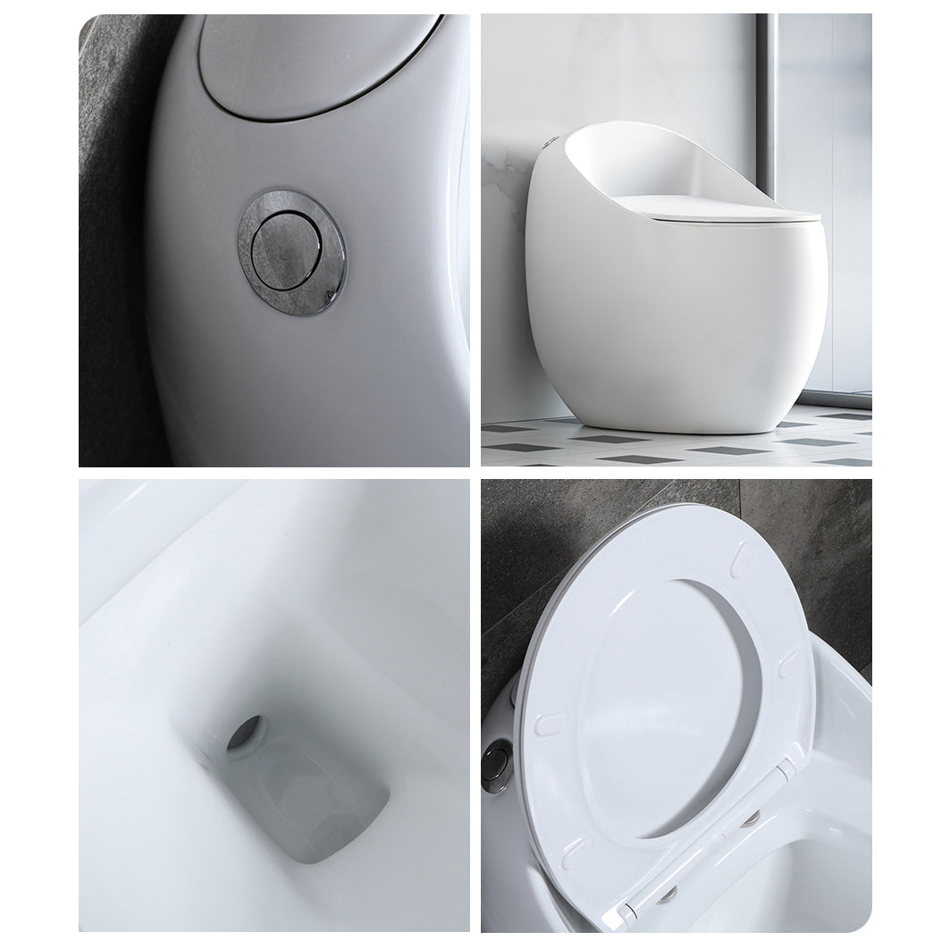 Modern Seat Included One Piece Toilet Round Floor Mounted Toilet Bowl for Washroom Clearhalo 'Bathroom Remodel & Bathroom Fixtures' 'Home Improvement' 'home_improvement' 'home_improvement_toilets' 'Toilets & Bidets' 'Toilets' 6356173