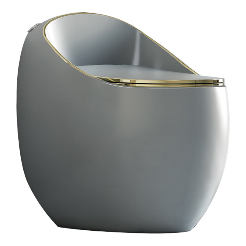 Modern Seat Included One Piece Toilet Round Floor Mounted Toilet Bowl for Washroom Clearhalo 'Bathroom Remodel & Bathroom Fixtures' 'Home Improvement' 'home_improvement' 'home_improvement_toilets' 'Toilets & Bidets' 'Toilets' 6356176