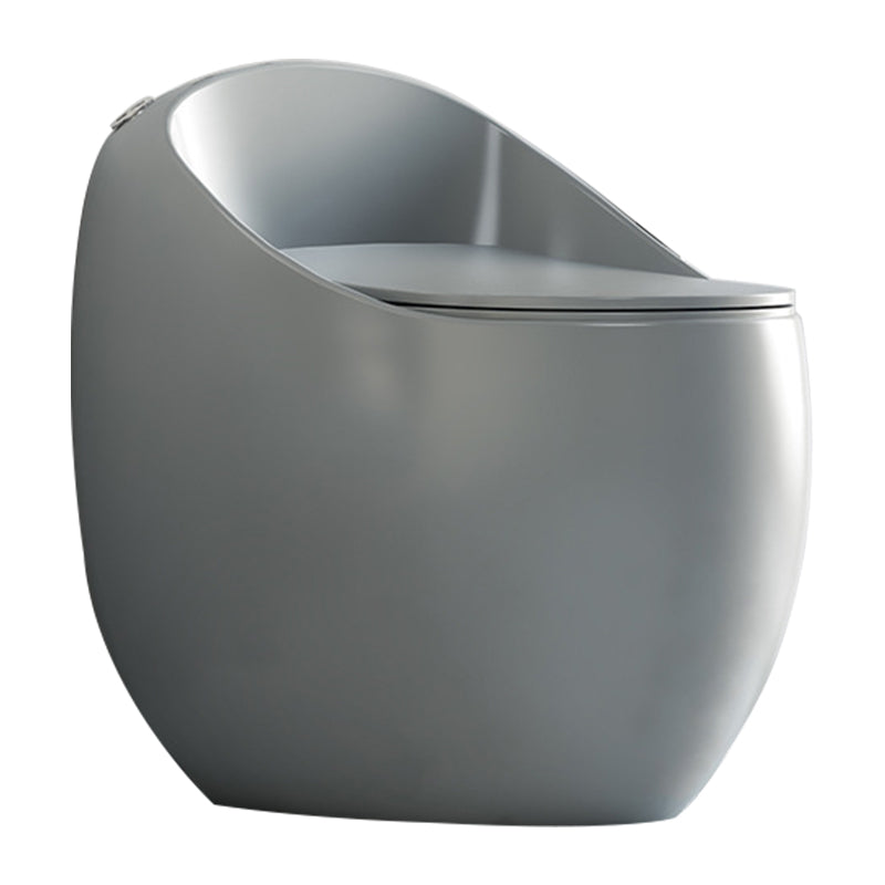 Modern Seat Included One Piece Toilet Round Floor Mounted Toilet Bowl for Washroom Clearhalo 'Bathroom Remodel & Bathroom Fixtures' 'Home Improvement' 'home_improvement' 'home_improvement_toilets' 'Toilets & Bidets' 'Toilets' 6356179