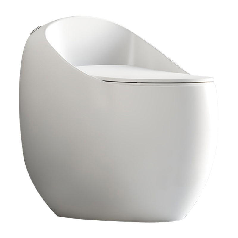 Modern Seat Included One Piece Toilet Round Floor Mounted Toilet Bowl for Washroom Clearhalo 'Bathroom Remodel & Bathroom Fixtures' 'Home Improvement' 'home_improvement' 'home_improvement_toilets' 'Toilets & Bidets' 'Toilets' 6356180