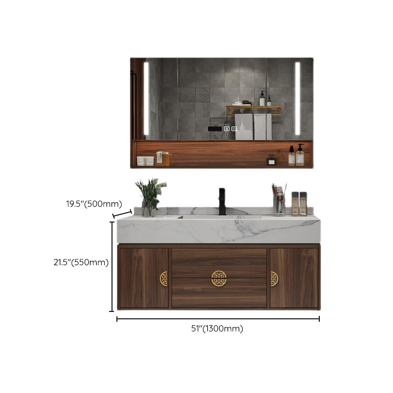 Modern Farmhouse Sink Cabinet Carrara Marble with Soft Close Door Bathroom Vanity Set Clearhalo 'Bathroom Remodel & Bathroom Fixtures' 'Bathroom Vanities' 'bathroom_vanities' 'Home Improvement' 'home_improvement' 'home_improvement_bathroom_vanities' 6365262