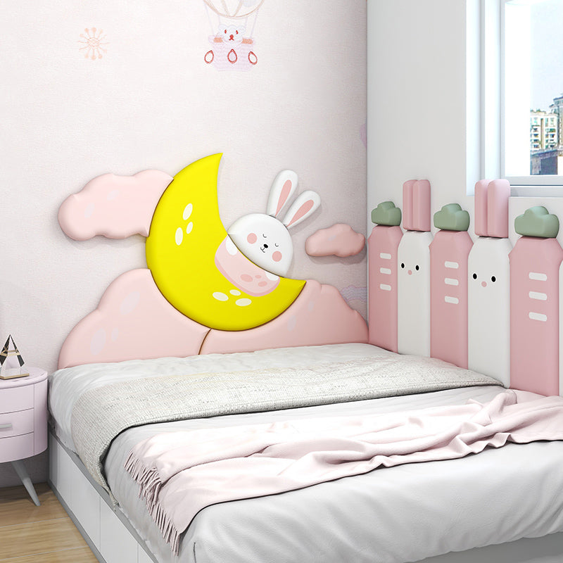 Soft Package Wall Plate Modern Minimalist Home Children's Room Wall Panel (1-pack) Yellow-Pink 1 Piece Clearhalo 'Flooring 'Home Improvement' 'home_improvement' 'home_improvement_wall_paneling' 'Wall Paneling' 'wall_paneling' 'Walls & Ceilings' Walls and Ceiling' 6365363