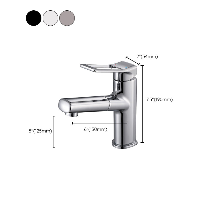 Contemporary Vessel Faucet Copper Single Handle Low Arc Vessel Faucet for Bathroom Clearhalo 'Accueil' 'Amélioration Domiciliaire' 'bathroom_sink_faucets' 'Ensembles de Lavabo & de Robinet de Toilette' 'home_improvement' 'home_improvement_bathroom_sink_faucets' 'Robinet de Lavabo de Salle de Bain' 'Rénovation et Équipement de Salle de Bain' 6365613