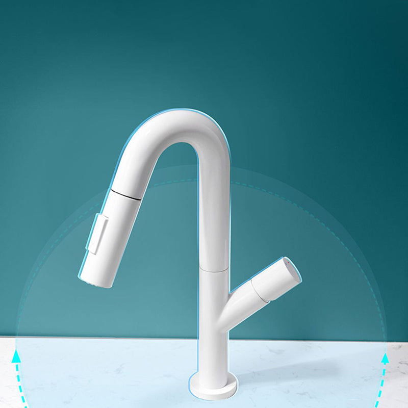 High-Arc Modern Style Bathroom Faucet Single Handle Pull-out Faucet Clearhalo 'Home Improvement' 'home_improvement' 'home_improvement_kitchen_faucets' 'Kitchen Faucets' 'Kitchen Remodel & Kitchen Fixtures' 'Kitchen Sinks & Faucet Components' 'kitchen_faucets' 6365624