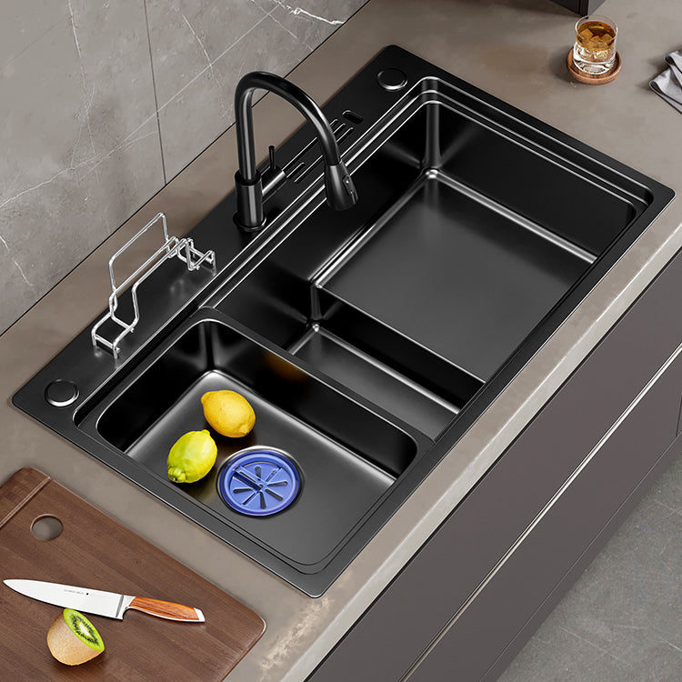 Classic Kitchen Sink Stainless Steel Corrosion Resistant Kitchen Sink with Faucet Clearhalo 'Home Improvement' 'home_improvement' 'home_improvement_kitchen_sinks' 'Kitchen Remodel & Kitchen Fixtures' 'Kitchen Sinks & Faucet Components' 'Kitchen Sinks' 'kitchen_sinks' 6365737