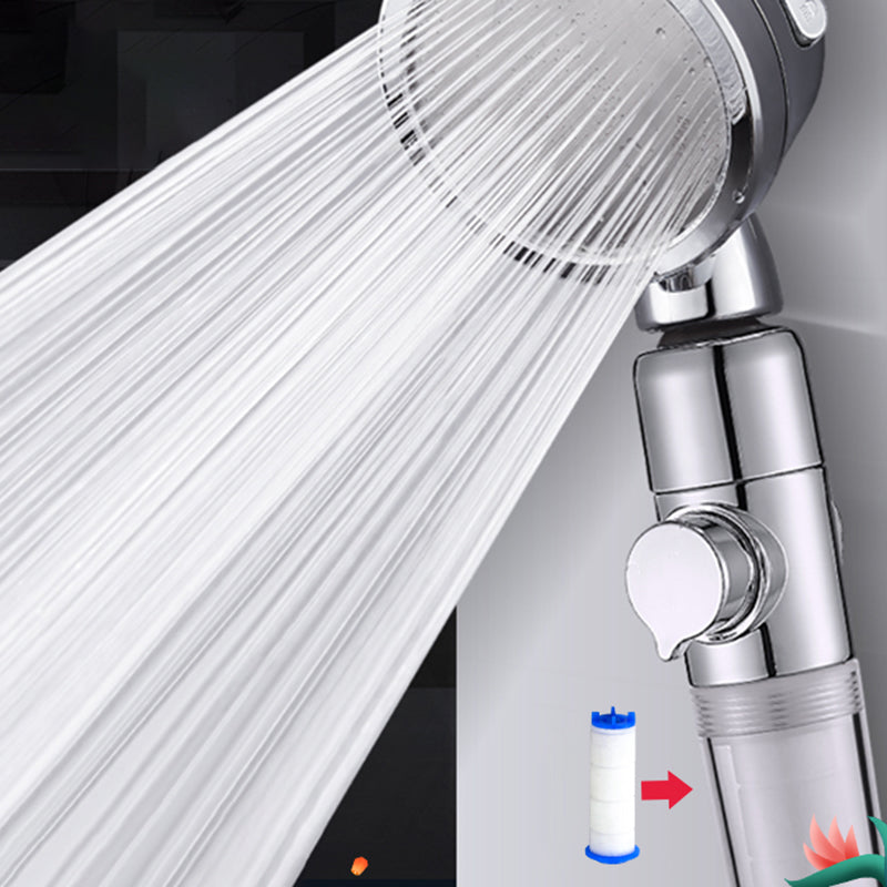 Modern Handheld Shower Head Sliver Round Standard Shower Heads Clearhalo 'Bathroom Remodel & Bathroom Fixtures' 'Home Improvement' 'home_improvement' 'home_improvement_shower_heads' 'Shower Heads' 'shower_heads' 'Showers & Bathtubs Plumbing' 'Showers & Bathtubs' 6366123