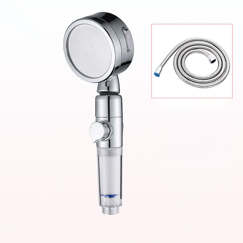 Modern Handheld Shower Head Sliver Round Standard Shower Heads Silver/Gray Shower Head with Hose Clearhalo 'Bathroom Remodel & Bathroom Fixtures' 'Home Improvement' 'home_improvement' 'home_improvement_shower_heads' 'Shower Heads' 'shower_heads' 'Showers & Bathtubs Plumbing' 'Showers & Bathtubs' 6366138