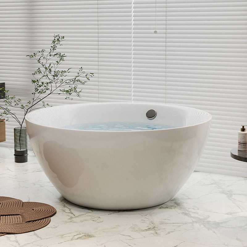 Modern Stand Alone Bathtub with Center Drain Acrylic Bath Tub Tub Clearhalo 'Bathroom Remodel & Bathroom Fixtures' 'Bathtubs' 'Home Improvement' 'home_improvement' 'home_improvement_bathtubs' 'Showers & Bathtubs' 6367793