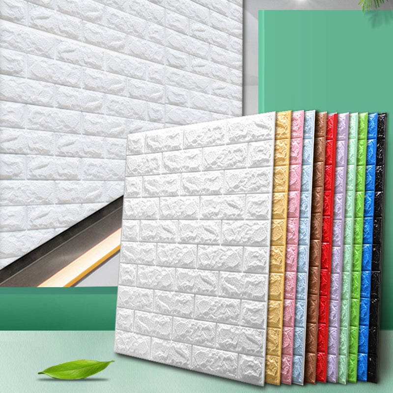 Contemporary Wall Paneling 3D Embossed Mosaic Peel and Press Waterproof Wall Access Panel Clearhalo 'Flooring 'Home Improvement' 'home_improvement' 'home_improvement_wall_paneling' 'Wall Paneling' 'wall_paneling' 'Walls & Ceilings' Walls and Ceiling' 6380344