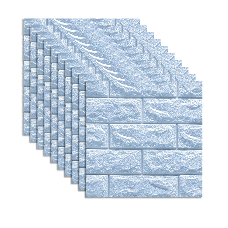 Contemporary Wall Paneling 3D Embossed Mosaic Peel and Press Waterproof Wall Access Panel Blue Clearhalo 'Flooring 'Home Improvement' 'home_improvement' 'home_improvement_wall_paneling' 'Wall Paneling' 'wall_paneling' 'Walls & Ceilings' Walls and Ceiling' 6380358
