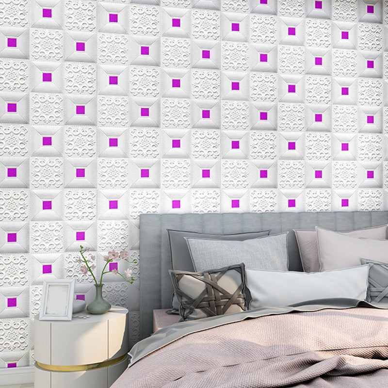 Wall Ceiling Glam Peel and Stick Waterproof Faux Brick Living Room Wall Panel (10-Pack) Clearhalo 'Flooring 'Home Improvement' 'home_improvement' 'home_improvement_wall_paneling' 'Wall Paneling' 'wall_paneling' 'Walls & Ceilings' Walls and Ceiling' 6380436
