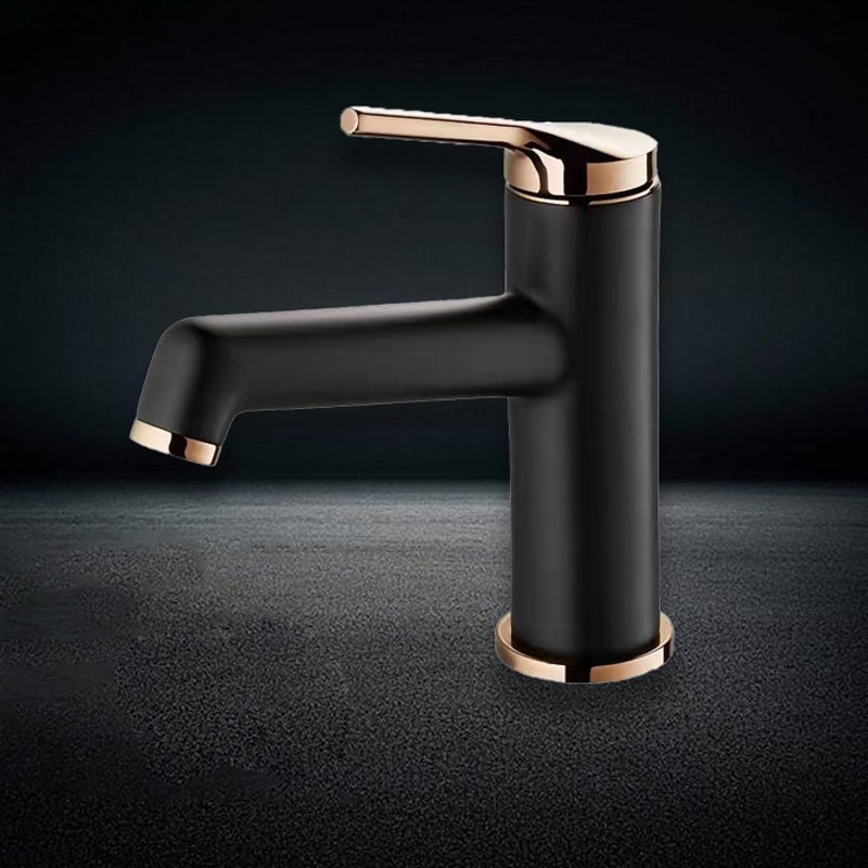 Contemporary Style Faucets Vessel Sink Bathroom Faucet with One Lever Handle Rose Gold Clearhalo 'Bathroom Remodel & Bathroom Fixtures' 'Bathroom Sink Faucets' 'Bathroom Sinks & Faucet Components' 'bathroom_sink_faucets' 'Home Improvement' 'home_improvement' 'home_improvement_bathroom_sink_faucets' 6380818