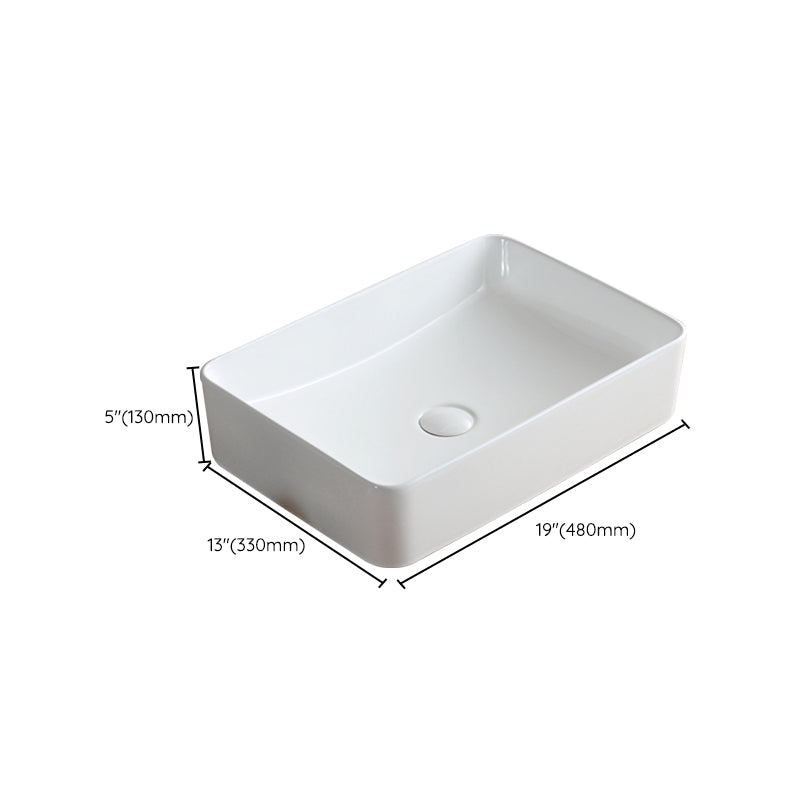 Modern Bathroom Sink Pop-Up Drain Porcelain Round Vessel Sink Clearhalo 'Bathroom Remodel & Bathroom Fixtures' 'Bathroom Sinks & Faucet Components' 'Bathroom Sinks' 'bathroom_sink' 'Home Improvement' 'home_improvement' 'home_improvement_bathroom_sink' 6380990