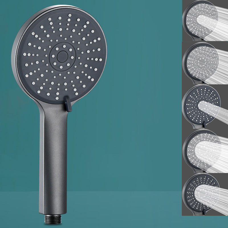 Modern Handheld Shower Head Round Standard Round Shower Heads Grey Hand Shower Clearhalo 'Bathroom Remodel & Bathroom Fixtures' 'Home Improvement' 'home_improvement' 'home_improvement_shower_heads' 'Shower Heads' 'shower_heads' 'Showers & Bathtubs Plumbing' 'Showers & Bathtubs' 6382912