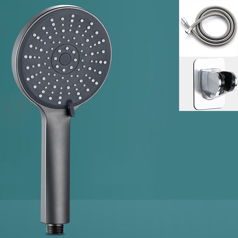 Modern Handheld Shower Head Round Standard Round Shower Heads Grey Shower Heads & Hose & Wall pedestal Clearhalo 'Bathroom Remodel & Bathroom Fixtures' 'Home Improvement' 'home_improvement' 'home_improvement_shower_heads' 'Shower Heads' 'shower_heads' 'Showers & Bathtubs Plumbing' 'Showers & Bathtubs' 6382913