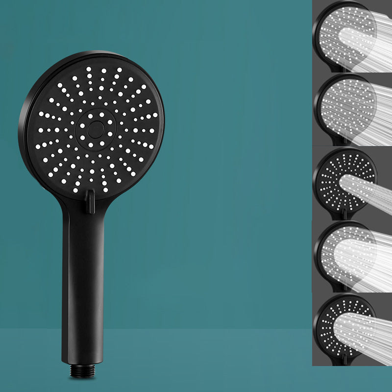 Modern Handheld Shower Head Round Standard Round Shower Heads Black Hand Shower Clearhalo 'Bathroom Remodel & Bathroom Fixtures' 'Home Improvement' 'home_improvement' 'home_improvement_shower_heads' 'Shower Heads' 'shower_heads' 'Showers & Bathtubs Plumbing' 'Showers & Bathtubs' 6382919