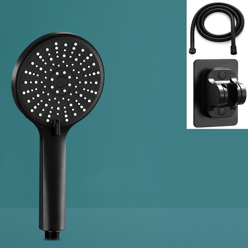 Modern Handheld Shower Head Round Standard Round Shower Heads Black Shower Heads & Hose & Wall pedestal Clearhalo 'Bathroom Remodel & Bathroom Fixtures' 'Home Improvement' 'home_improvement' 'home_improvement_shower_heads' 'Shower Heads' 'shower_heads' 'Showers & Bathtubs Plumbing' 'Showers & Bathtubs' 6382922