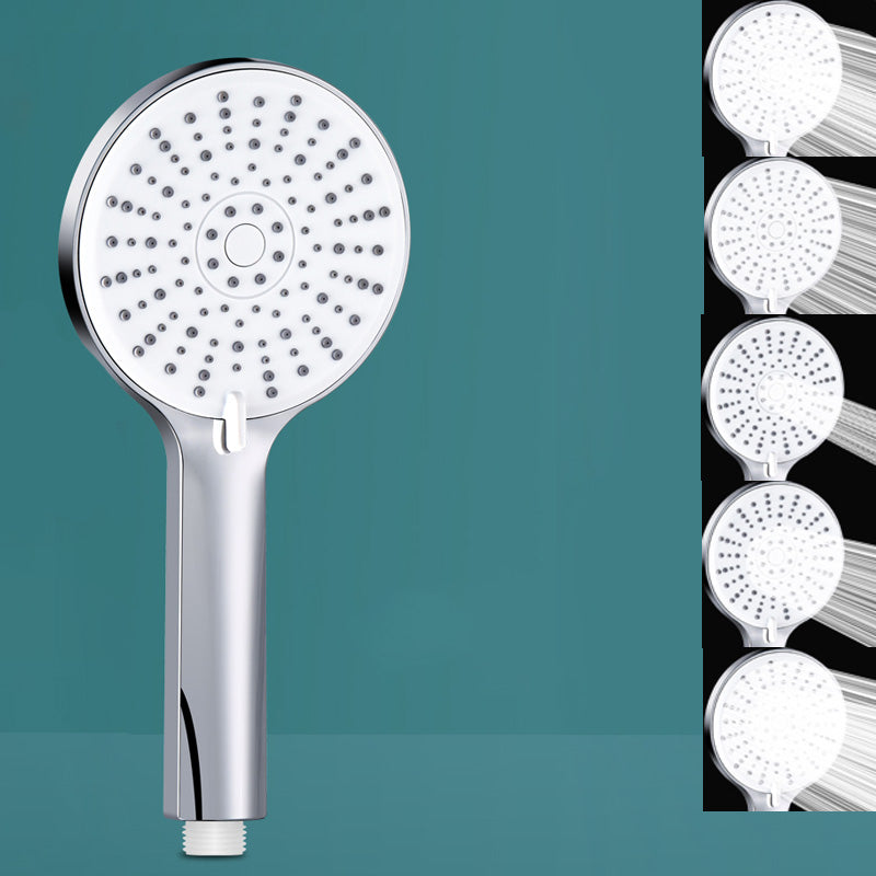 Modern Handheld Shower Head Round Standard Round Shower Heads Silver Hand Shower Clearhalo 'Bathroom Remodel & Bathroom Fixtures' 'Home Improvement' 'home_improvement' 'home_improvement_shower_heads' 'Shower Heads' 'shower_heads' 'Showers & Bathtubs Plumbing' 'Showers & Bathtubs' 6382927