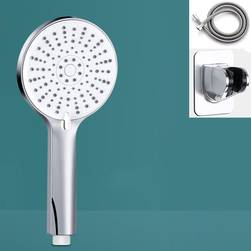 Modern Handheld Shower Head Round Standard Round Shower Heads Silver Shower Heads & Hose & Wall pedestal Clearhalo 'Bathroom Remodel & Bathroom Fixtures' 'Home Improvement' 'home_improvement' 'home_improvement_shower_heads' 'Shower Heads' 'shower_heads' 'Showers & Bathtubs Plumbing' 'Showers & Bathtubs' 6382929