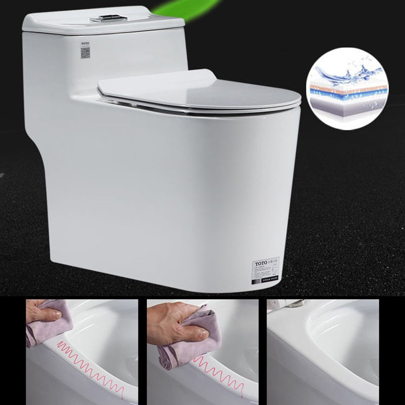 Siphon Jet Porcelain Toilet Bowl One-Piece Toilet Floor Mounted Urine Toilet Clearhalo 'Bathroom Remodel & Bathroom Fixtures' 'Home Improvement' 'home_improvement' 'home_improvement_toilets' 'Toilets & Bidets' 'Toilets' 6387050