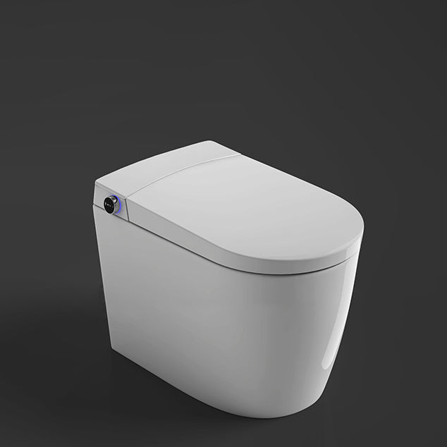 Modern 1-Piece Flush Toilet Floor Mounted Toilet Bowl for Washroom White Automatic Lid( Top Configuration) 16" Clearhalo 'Bathroom Remodel & Bathroom Fixtures' 'Home Improvement' 'home_improvement' 'home_improvement_toilets' 'Toilets & Bidets' 'Toilets' 6387055