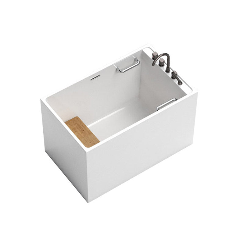 Modern Corner White Acrylic Bathtub Rectangle with Drain Bath Tub Right Tub with Gray 5-Piece Set Clearhalo 'Bathroom Remodel & Bathroom Fixtures' 'Bathtubs' 'Home Improvement' 'home_improvement' 'home_improvement_bathtubs' 'Showers & Bathtubs' 6387553