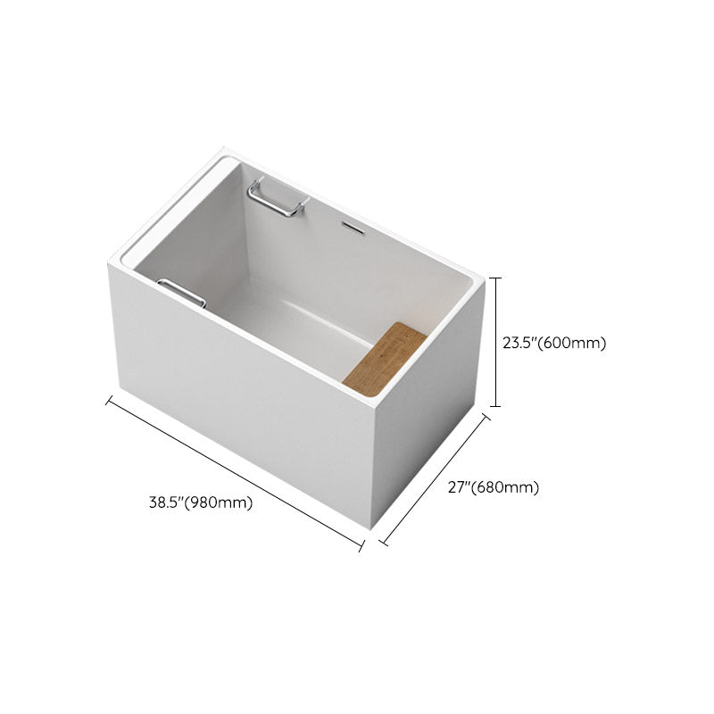 Modern Corner White Acrylic Bathtub Rectangle with Drain Bath Tub Clearhalo 'Bathroom Remodel & Bathroom Fixtures' 'Bathtubs' 'Home Improvement' 'home_improvement' 'home_improvement_bathtubs' 'Showers & Bathtubs' 6387583