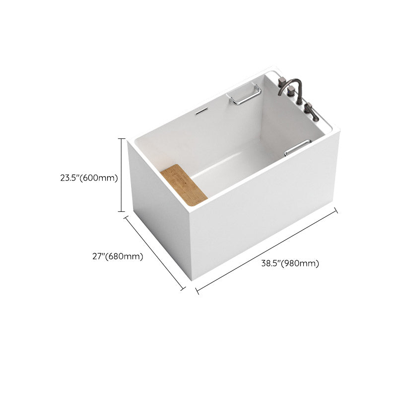 Modern Corner White Acrylic Bathtub Rectangle with Drain Bath Tub Clearhalo 'Bathroom Remodel & Bathroom Fixtures' 'Bathtubs' 'Home Improvement' 'home_improvement' 'home_improvement_bathtubs' 'Showers & Bathtubs' 6387588