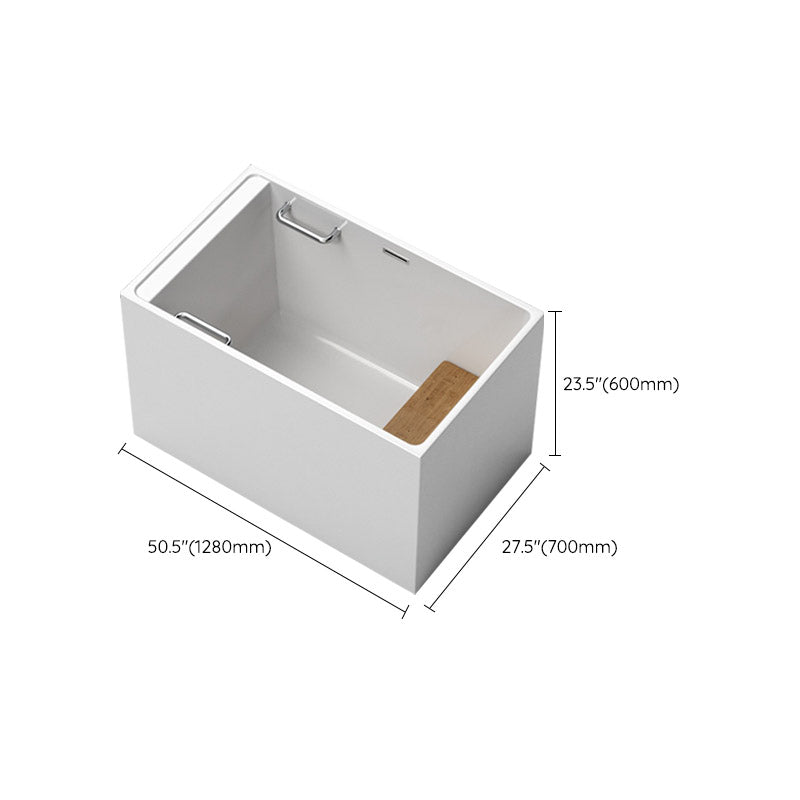 Modern Corner White Acrylic Bathtub Rectangle with Drain Bath Tub Clearhalo 'Bathroom Remodel & Bathroom Fixtures' 'Bathtubs' 'Home Improvement' 'home_improvement' 'home_improvement_bathtubs' 'Showers & Bathtubs' 6387601