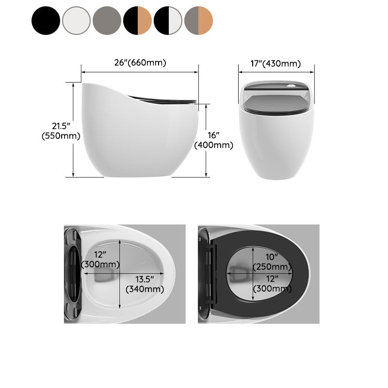 Concealed Tank Flush Toilet Modern Floor Mount One-Piece Toilet with Slow Close Seat Clearhalo 'Bathroom Remodel & Bathroom Fixtures' 'Home Improvement' 'home_improvement' 'home_improvement_toilets' 'Toilets & Bidets' 'Toilets' 6387635