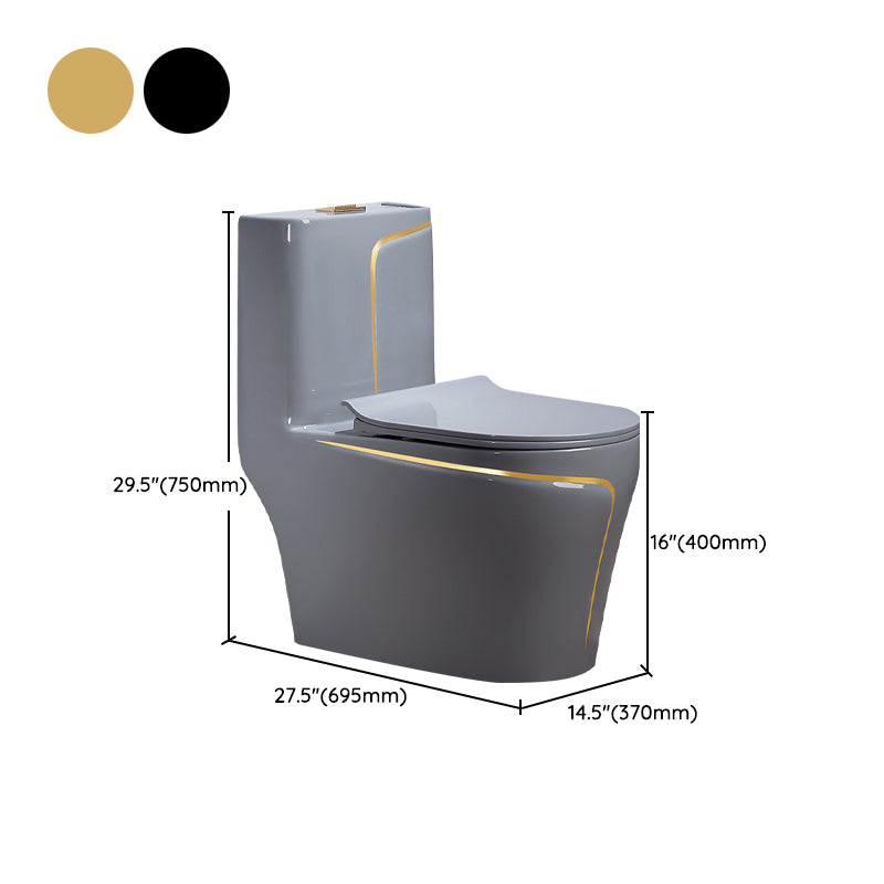 Modern Flush Toilet Ceramic Elong One-Piece Toilet with Slow Close Seat Clearhalo 'Bathroom Remodel & Bathroom Fixtures' 'Home Improvement' 'home_improvement' 'home_improvement_toilets' 'Toilets & Bidets' 'Toilets' 6398293