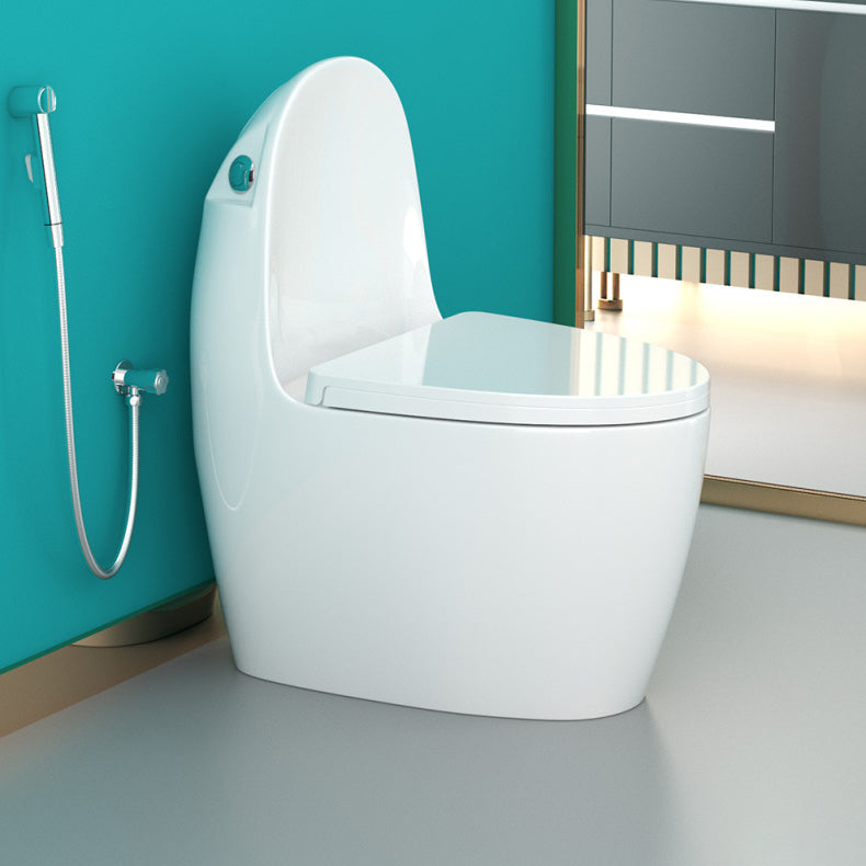 Modern White Siphon Jet Urine Toilet Wall Hung Toilet Bowl with Toilet Seat 17"L x 28"W x 32"H 16" Clearhalo 'Bathroom Remodel & Bathroom Fixtures' 'Home Improvement' 'home_improvement' 'home_improvement_toilets' 'Toilets & Bidets' 'Toilets' 6398309