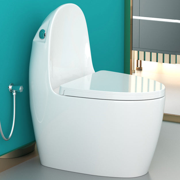 Modern White Siphon Jet Urine Toilet Wall Hung Toilet Bowl with Toilet Seat 17"L x 28"W x 32"H 12" Clearhalo 'Bathroom Remodel & Bathroom Fixtures' 'Home Improvement' 'home_improvement' 'home_improvement_toilets' 'Toilets & Bidets' 'Toilets' 6398311