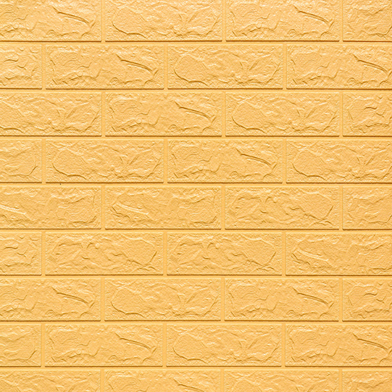 3D Faux Brick Wall Panel Peel and Press Foam Living Room Waterproof Wall Ceiling Beige Clearhalo 'Flooring 'Home Improvement' 'home_improvement' 'home_improvement_wall_paneling' 'Wall Paneling' 'wall_paneling' 'Walls & Ceilings' Walls and Ceiling' 6398720